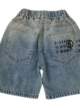 男童牛仔短裤夏装薄款五分裤洋气