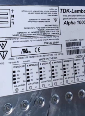 议价H10952电源TDK-Lambda 原装进口Alpha 1000W 直流电源模块