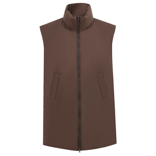 Fabrique摩卡棕90白鹅绒羽绒马甲内胆派克服两件套冬季通勤外套女