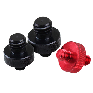 云台三脚架转接螺丝 铝合金相机螺丝双头牙变径 3/8转1/4转换螺丝