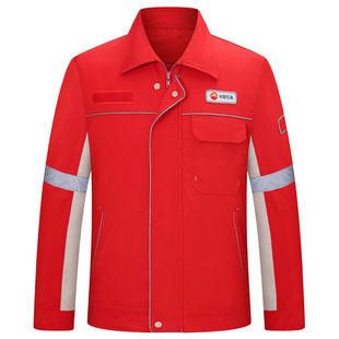 防静电工作服加油站中国石油田石化工套装男劳保服工装制服春秋