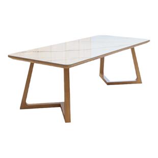 法式实木餐桌2026新款岩板吃饭桌小户型客厅家用餐书桌一体学习桌