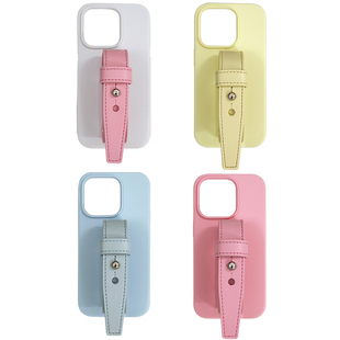 SecondStudio新色iPhone16promax创意皮腕带苹果17promax手机壳16不黄液态硅胶15pro全包软壳14