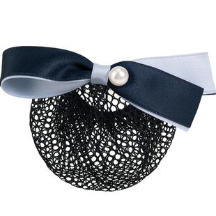 头花女职业盘发网兜护士空姐银行盘头发饰头饰品2025年新款高级感