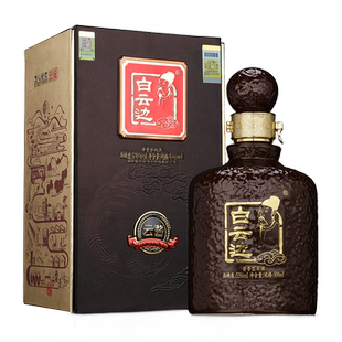 白云边云酱酒黑酱 纯粮食固态发酵 酱香型白酒 53度 单瓶装 500ml