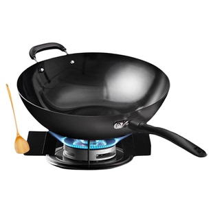 苏泊尔炒锅铸铁锅家用炒菜锅大平底老式无涂层圆底电磁炉不粘氮化