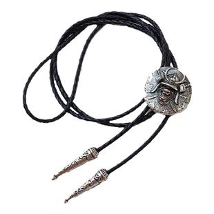 BOLO TIE日系吊坠项链男小众中古休闲配饰领结绳金属波洛领带复古