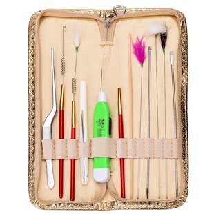 12件采耳工具套装掏耳朵宝宝发光耳勺银针扬州专业挖耳勺鹅毛棒