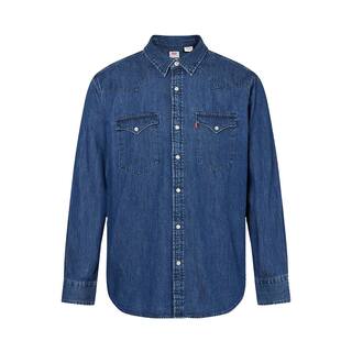 Levi's李维斯情侣同款经典宽松蓝色牛仔衬衫简约美式复古水洗外套