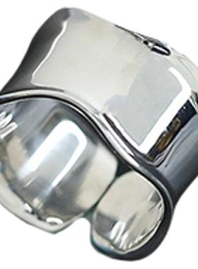 925银宽面波浪几何开口戒指女小众设计感百搭指环饰品小众饰品