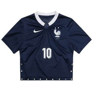 Nike Remake法国球衣穿搭朋克辣妹风 Jerseyfit 速干T恤ENCOMPASS