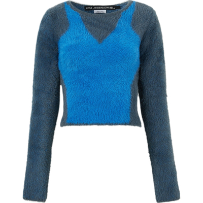 【折扣】Andersson Bell 女提花拉绒弹力针织短款上衣