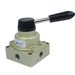 气动元件手动换向阀/三位四通手转阀HV-02/03/04  HV200-02