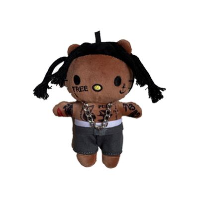 现货Travis Scott kitty包包挂件SZA玩偶kanye钥匙扣潮流背包配饰