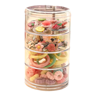 儿童发饰收纳盒皮筋发夹发卡收拾女童头饰宝宝饰品盒亚克力首饰盒