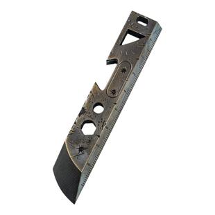 CooYoo酷友 RR1多功能EDC撬棍青铜刃痕版 手工雕刻 开瓶器撬棒