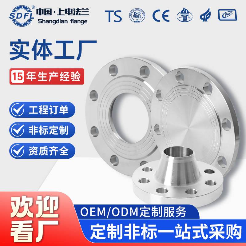 定制不锈钢法兰304/316平焊锻造盲焊接板耐腐蚀对焊法兰盘片法兰