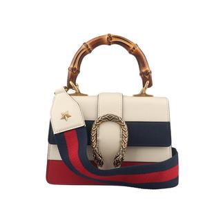 中古9新GUCCI古驰DIONYSUS 竹节手提包牛皮二手奢侈品包包