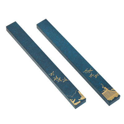 梅林笔庄黄铜镇纸镇尺实心黄铜热着色铜镇尺创意压纸纸镇压条笔搁文房四宝创意摆件书法国画专用镇纸尺瑞鹤图