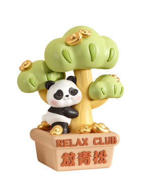 治愈系解压熊猫文创禁止焦虑摆件