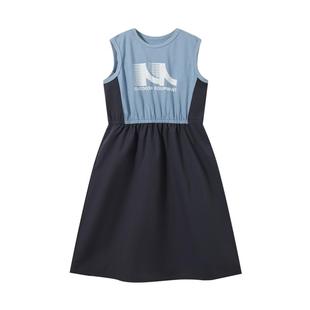 mipo秋季速干吸湿印花连衣裙女童四面弹弹力轻盈户外海边裙子