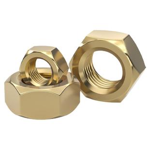 国标纯黄铜螺帽全铜六角螺母螺丝帽M1M2M3M4M5M6M8M10M12M16M20mm