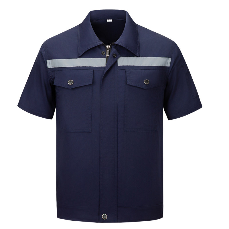 夏季工作服短袖纯棉工服定制印字