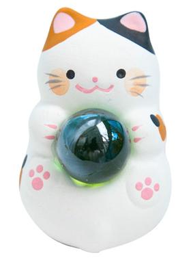 现货日本龙虎作堂招福带签陶瓷