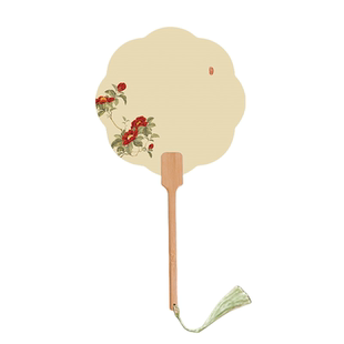 加厚宣纸团扇空白古风手绘半生熟扇面宣纸双面可创作书法专用夏季纸扇文创手工diy国画创意非遗扇子