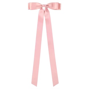 甜美粉色蝴蝶结飘带发夹可爱少女心发饰氛围感拍照顶夹芭蕾风头饰