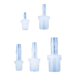 透明PP塑料宝塔接头G1/8外螺纹转宝塔NPT1/4外螺纹转宝塔NPT1/8牙