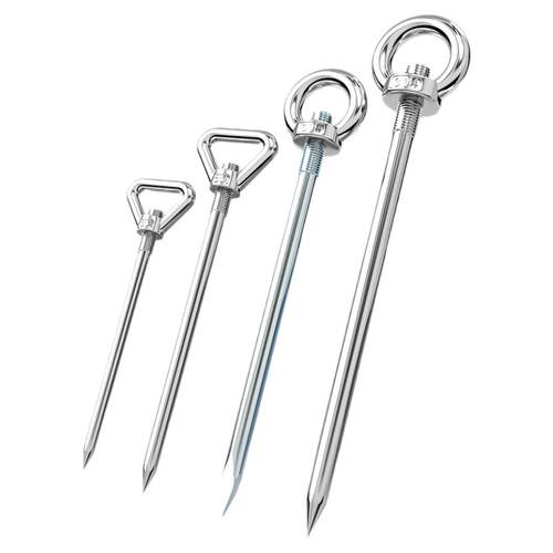 野外帐篷钉营钉 拴狗桩360度旋转户外 加粗不锈钢拴狗钉 宠物地钉