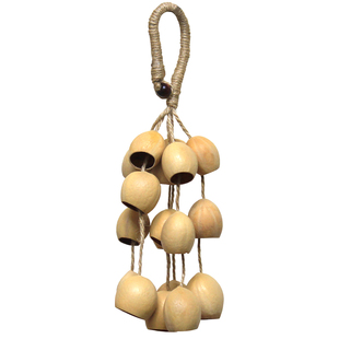 天然铁树果壳手摇铃疗愈解压手工编织凤凰蛋小包挂带卡扣便携风铃