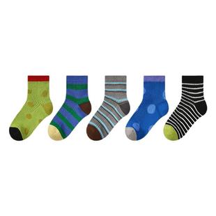 儿童袜子夏季薄款韩版波点条纹网眼袜宝宝男童春夏季超薄无骨短袜