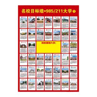 985 211名校目标墙贴挂图带分数图册激励榜全国高考学生挂图