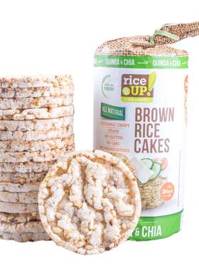 米饼无添加蔗糖2袋包邮保加利亚RICE UP!糙米饼健康米饼多种口味
