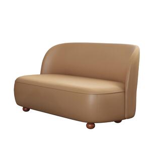 极简小沙发客厅小户型极窄出租房直排双人公寓服装店皮艺沙发卧室