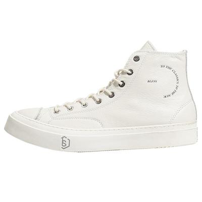 blessshoe高帮全真皮休闲板鞋