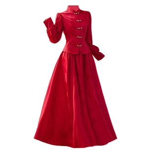 敬酒服大码胖mm显瘦新娘新郎2025新款旗袍高级感订婚红色晚礼服