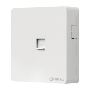 明装网线面板网络电脑网线盒插座面板86型墙壁单双网口宽带二合一