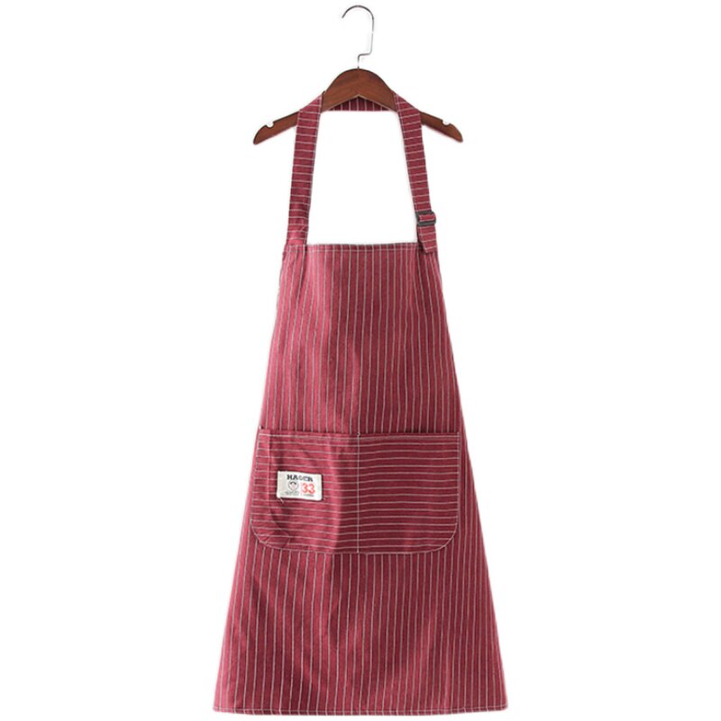 帆布透气围裙家用厨房防污做饭耐脏围腰女农家乐民族风工作服定制