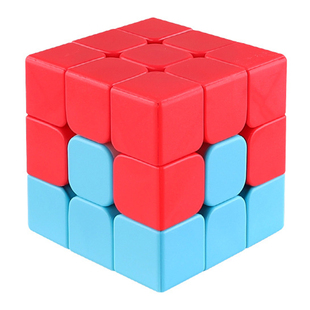 幼儿园二色魔方凹凸城堡豆丁田田2阶汉堡火山布丁薯条双角兽初学