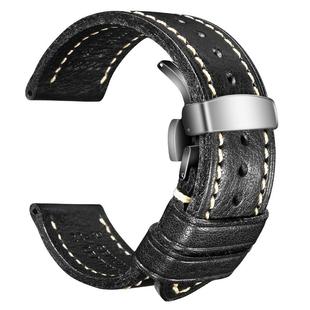 天梭1853表带意大利复古牛皮适用男士杜鲁尔力洛克手表真皮表带