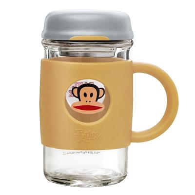 大嘴猴带手柄办公玻璃杯