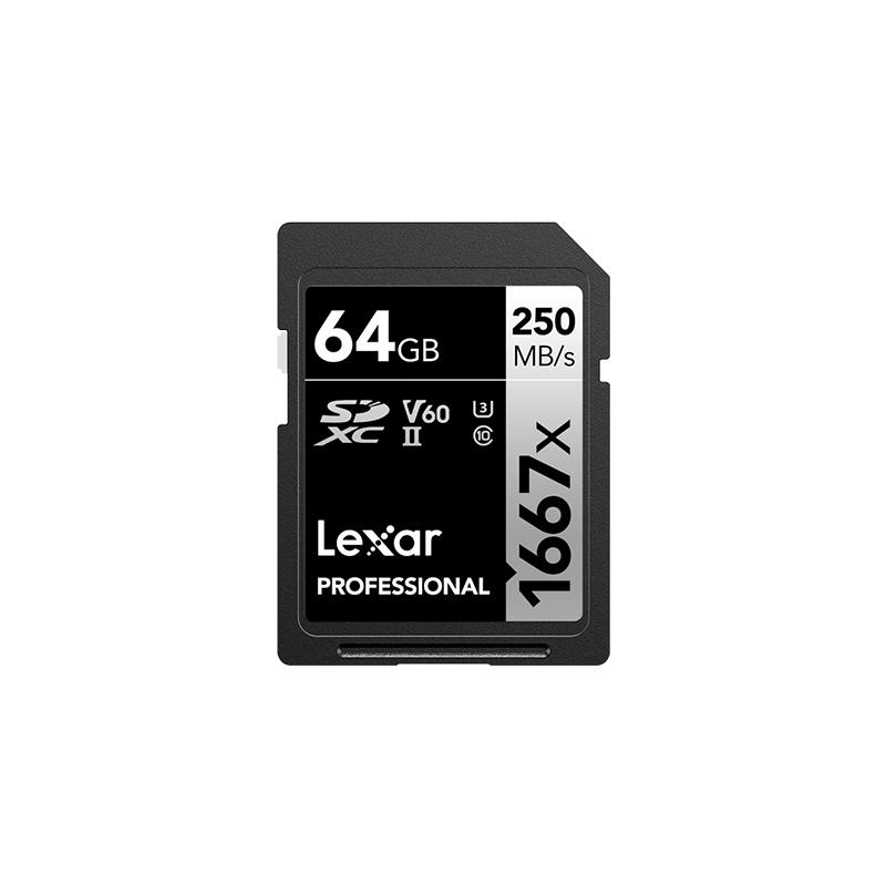 【自营】Lexar雷克沙sd卡v60高速SD存储卡128g256g相机内存卡1667