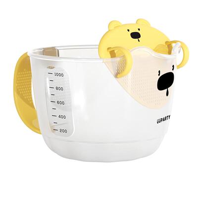 卡罗特蛋液过滤量杯带刻度厨房大容量烘焙塑料食品级打蛋杯淘米杯