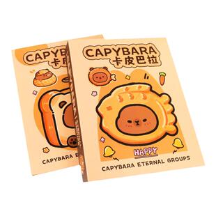 原创新款高颜值卡皮巴拉卡册A5硬壳三寸活页夹内页小卡片儿童学生3寸ins风四宫格拍立得相册明信片卡包收藏册