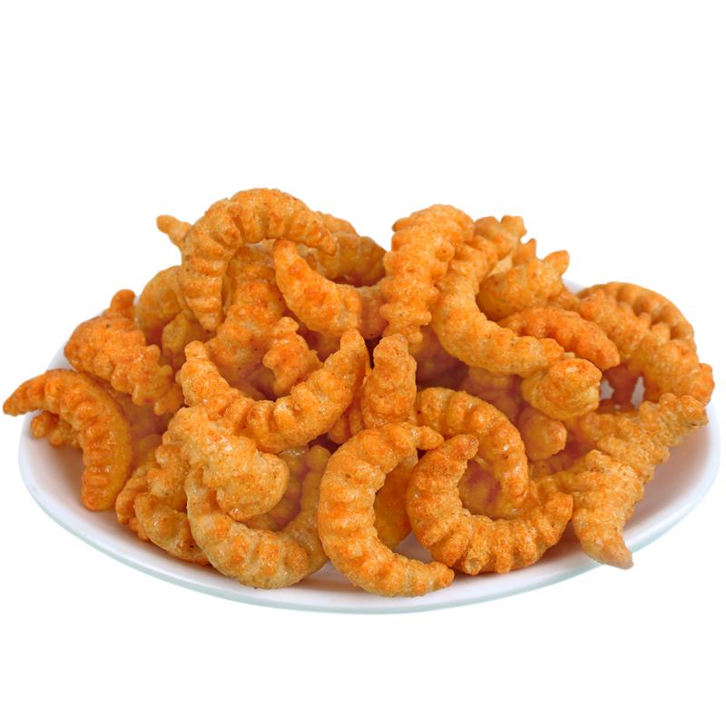 毛毛虫锅巴小虾仁酥网红怀旧餐饮KTV零食火锅店小吃大包装散装