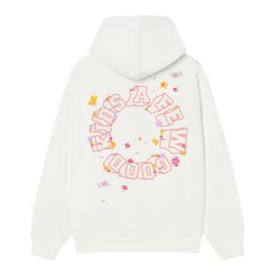 AFGK24FW蝴蝶漫花飞舞刺绣加绒连帽卫衣男女潮牌春秋美式情侣帽衫