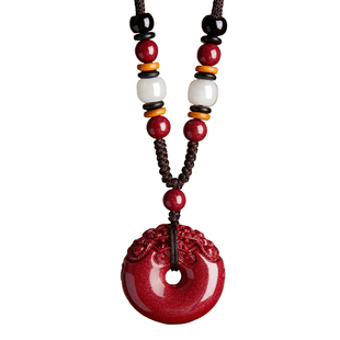 正品官方旗舰店朱砂貔貅吊坠男款招财转运皮丘项链女本命年护身符